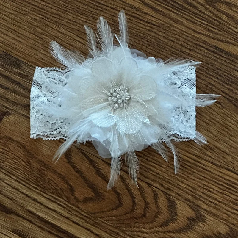 Feather and Flower Headband Cool Men's Skate
