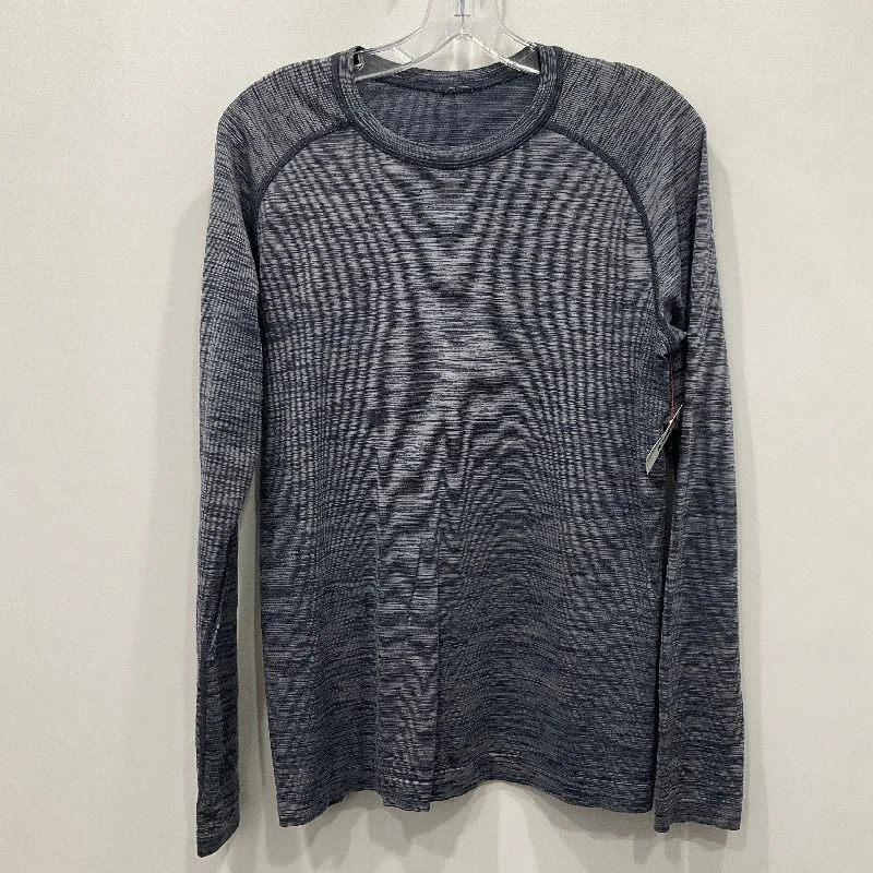 Athletic Top Long Sleeve Collar By Lululemon In Blue, Size: 4 Dapper Men's 1920S