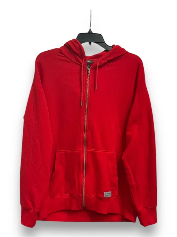 Athletic Jacket By Eddie Bauer In Red, Size: M Unique Men's Patch