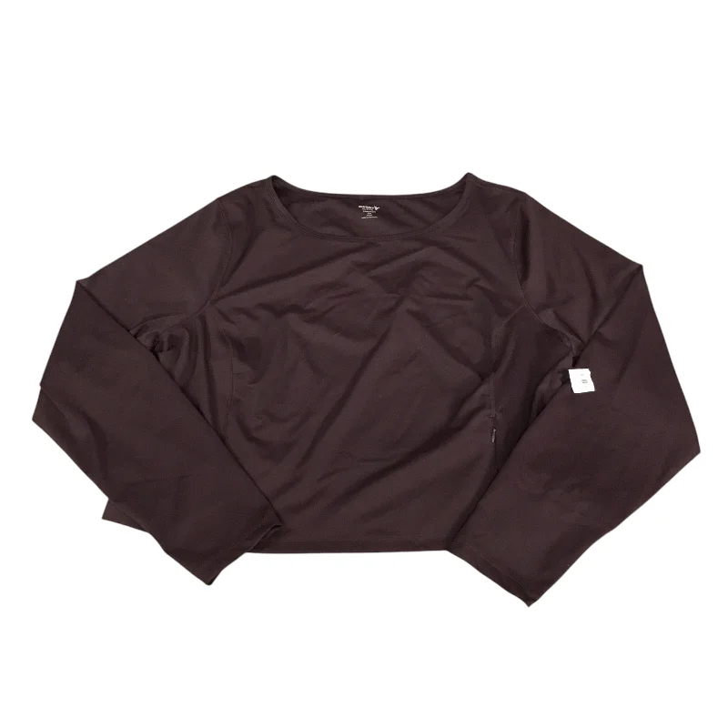 Athletic Top Long Sleeve Crewneck By Old Navy In Brown, Size: 2x Cclassic Men's Tweed