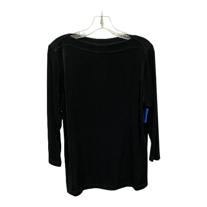Top Long Sleeve By Coldwater Creek In Black, Size: 1x Youthful Men's Anime