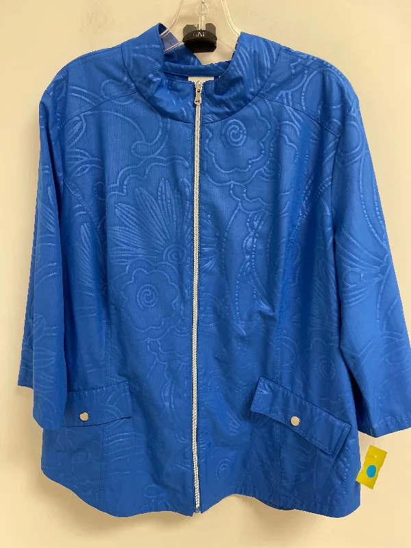 Athletic Jacket By Chicos In Blue, Size: 2x Classic Men's Pin