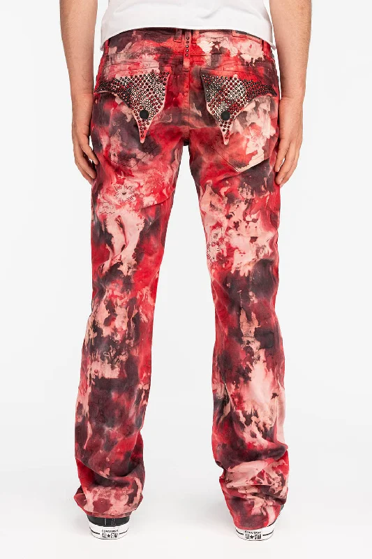 MENS CLASSIC STRAIGHT LEG LONG FLAP JEANS WITH CRYSTALS IN SUNDANCE Vacation