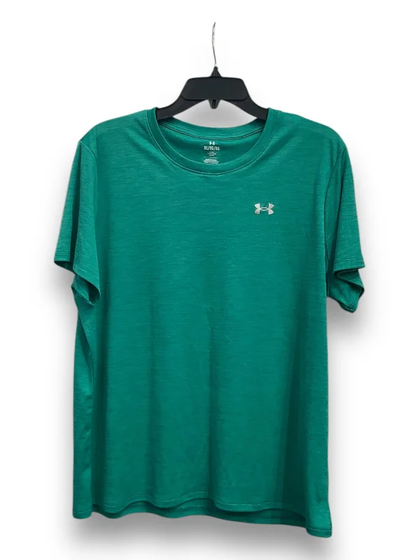 Athletic Top Short Sleeve By Under Armour In Green, Size: Xl Unique Men's Patch