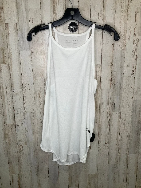 White Athletic Tank Top Under Armour, Size S Polished Men's Silk