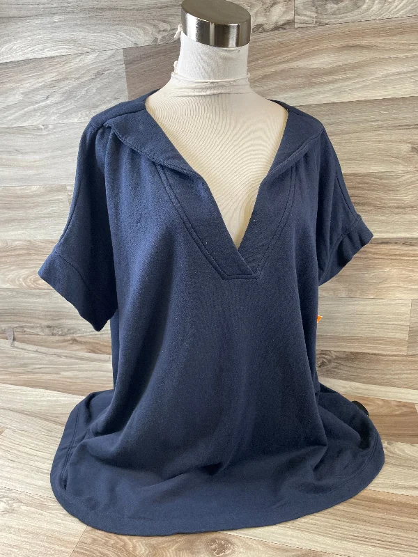 Top Short Sleeve Basic By J. Jill In Navy, Size: 2x Athletic Men's High