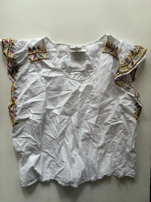 Top Short Sleeve By Wonderly In White, Size: 2x Sharp Men's Italian