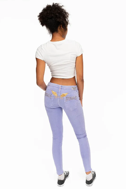 MARILYN SKINNY IN PURPLE WITH CRYSTALS Artistic Men's Hand