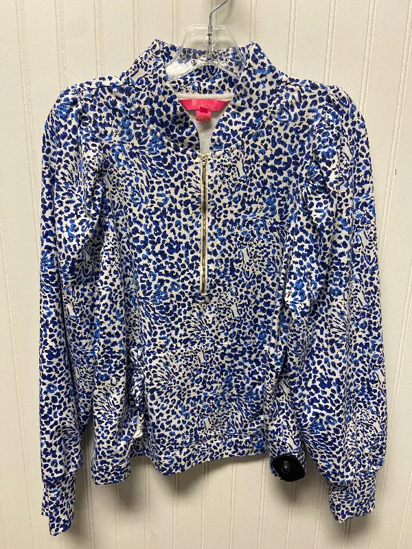 Top Long Sleeve Designer By Lilly Pulitzer In Blue & White, Size: L Dapper Men's 1920S