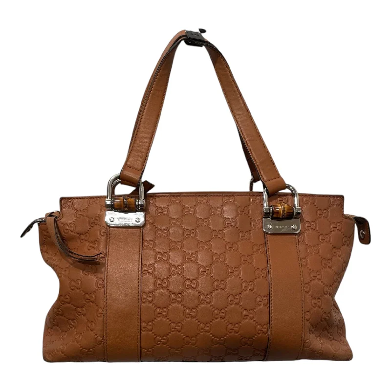 GUCCI/Tote Bag/Monogram/Leather/BRW/GUCCISSIMA Cozy Men's Winter