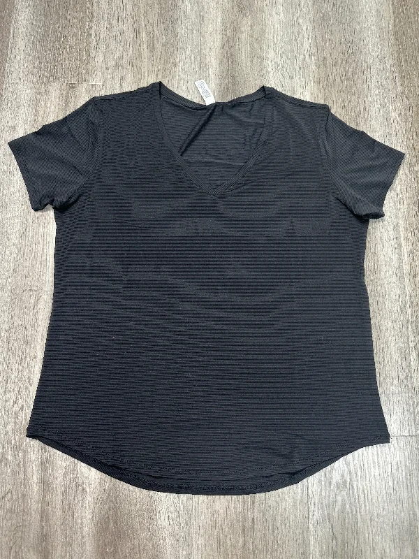 Athletic Top Short Sleeve By Zyia In Black, Size: Xxl Refined Men's Velvet