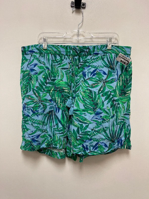 Shorts By J. Jill In Blue & Green, Size: Xl Sporty Men's Tennis