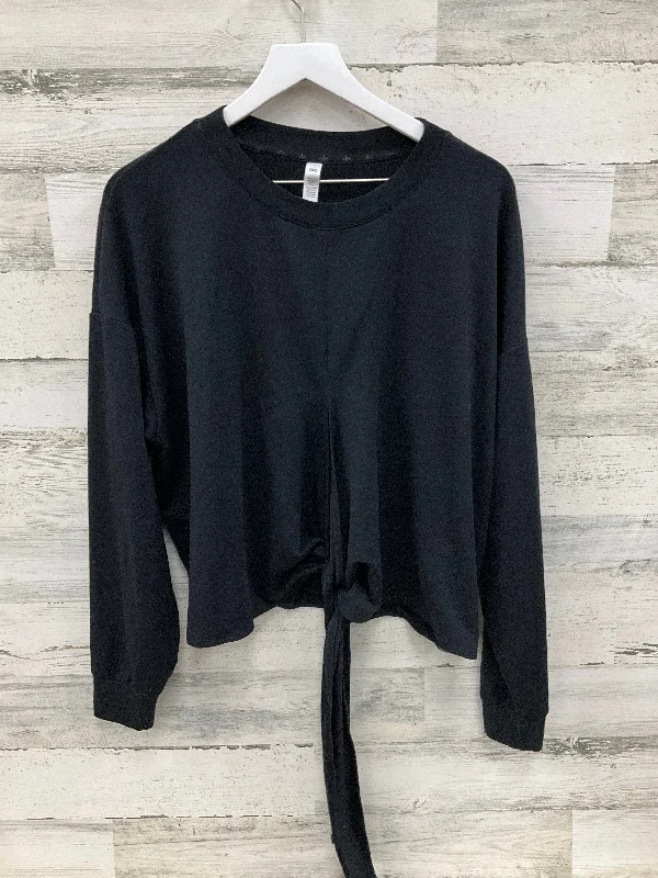 Athletic Top Long Sleeve Crewneck By Alo In Black, Size: L Vacation