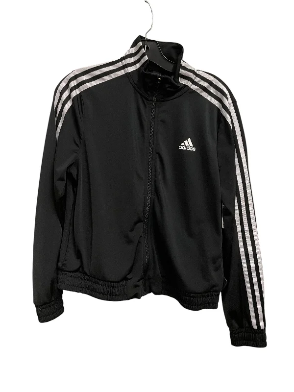 Athletic Jacket By Adidas In Black, Size: S Sleek Men's Metallic