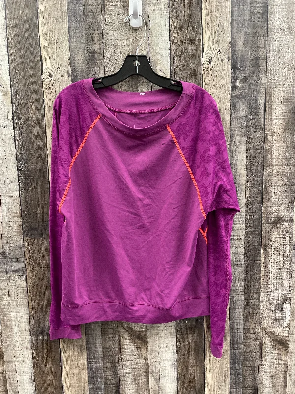Athletic Top Long Sleeve Crewneck By Lululemon In Pink, Size: M Lumberjack
