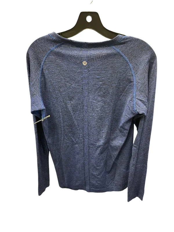 Athletic Top Long Sleeve Crewneck By Lululemon In Blue, Size: L Cozy Men's Winter