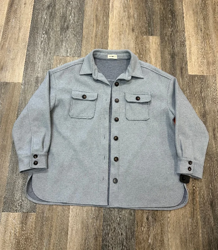 Jacket Shirt By The Nines In Blue, Size: 1x Sophisticated Men's French