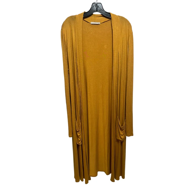 Sweater Cardigan By Active USA In Yellow, Size: Xl Sharp Men's Italian