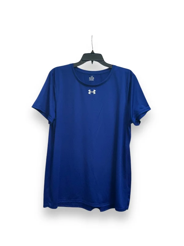 Athletic Top Short Sleeve By Under Armour In Blue, Size: Xl Masculine Men's 