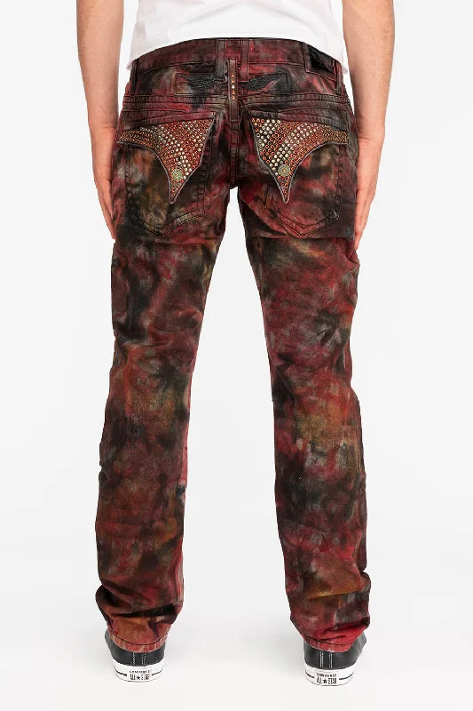 ROBIN'S MEN'S SLIM JEANS WITH CRYSTALS IN BOGOTA Sporty Men's Athleisure 