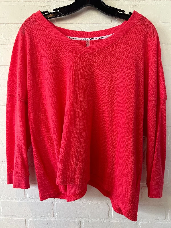 Athletic Top Long Sleeve Crewneck By Calvin Klein Performance In Red, Size: Xl Sophisticated Men's French Athletic Top Long Sleeve Crewneck By Calvin Klein Performance In Red, Size: Xl Sophisticated Men's French