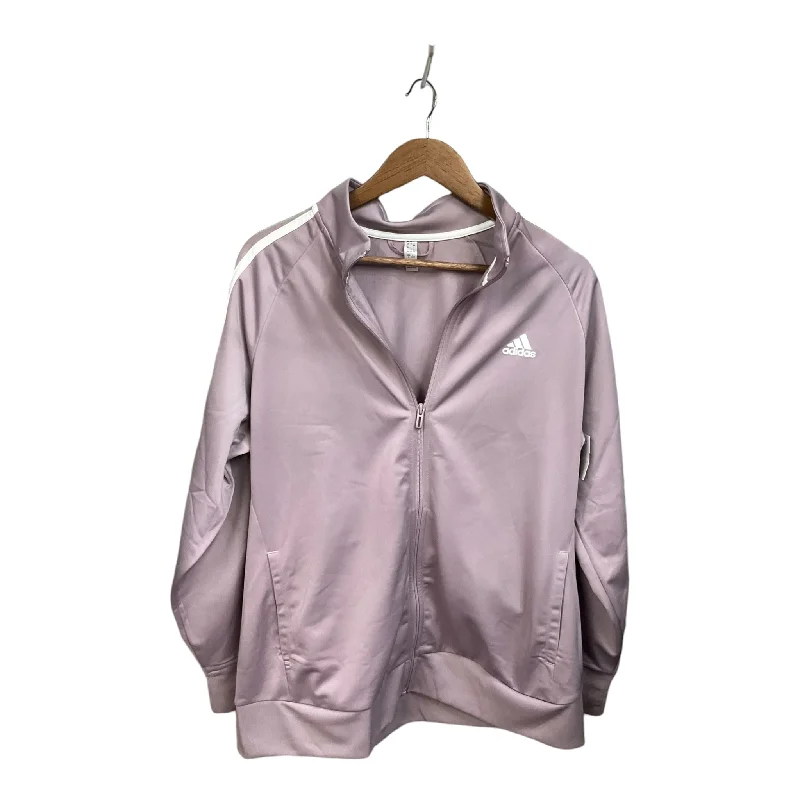 Athletic Jacket By Adidas In Purple, Size: 2x Cool Men's Distressed