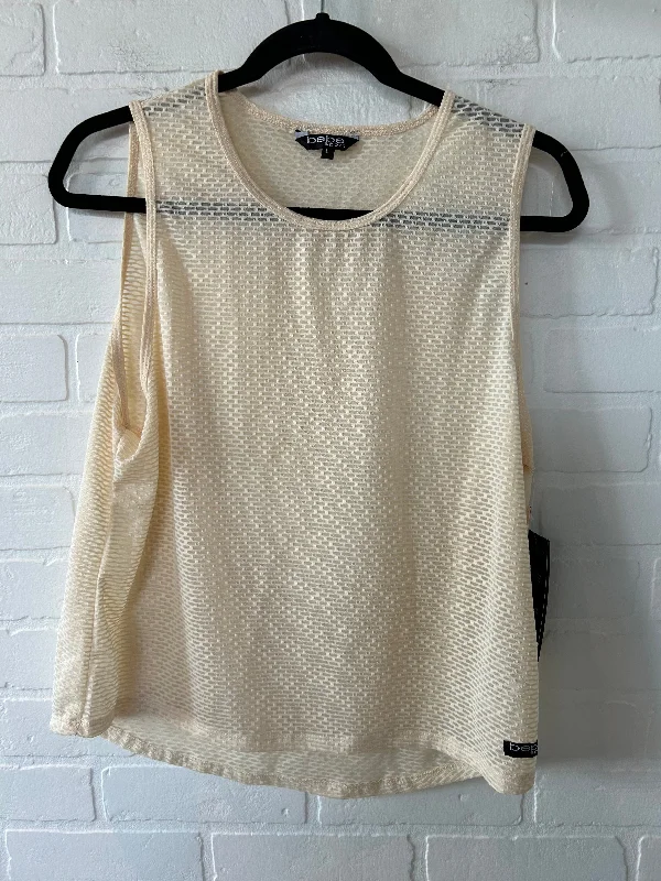 Tan Athletic Tank Top Bebe Sport, Size L Polished Men's Silk