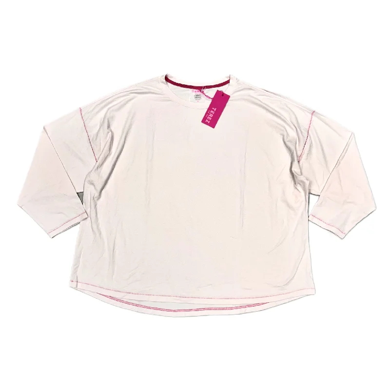 Athletic Top Long Sleeve Crewneck By Terez In Pink, Size: 3x Relaxed Men's Beach