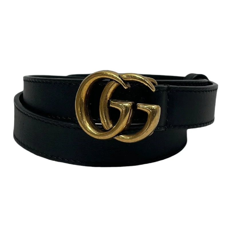 GUCCI/Belt/BLK/double g Trendy Men's Oversized