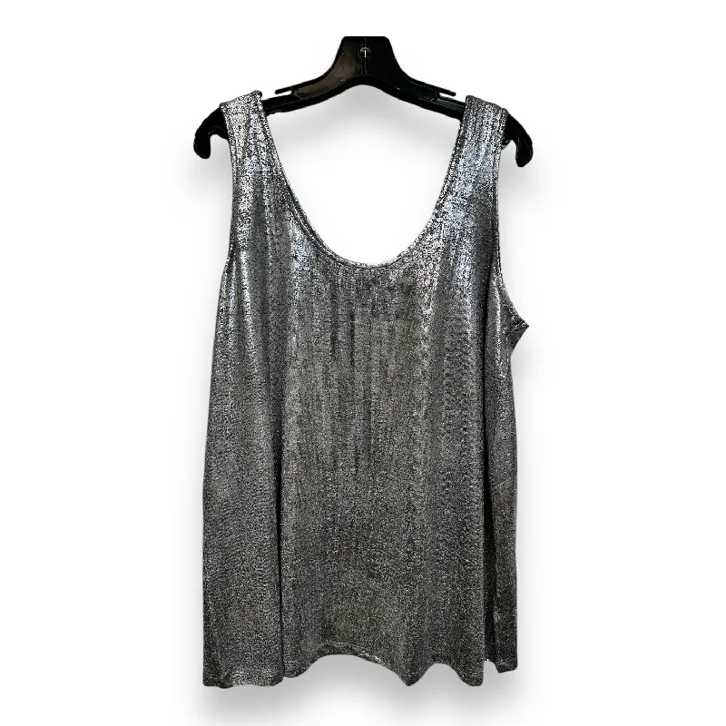 Top Sleeveless By Romans In silver, Size: M Sophisticated Men's 