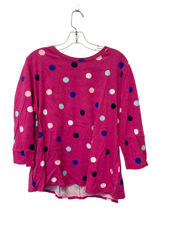 Top Long Sleeve By Crown And Ivy In Pink, Size: 2x Practical Men's Quick