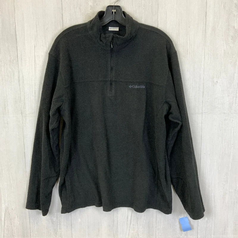 Athletic Top Long Sleeve Collar By Columbia In Black, Size: L Athletic Men's High