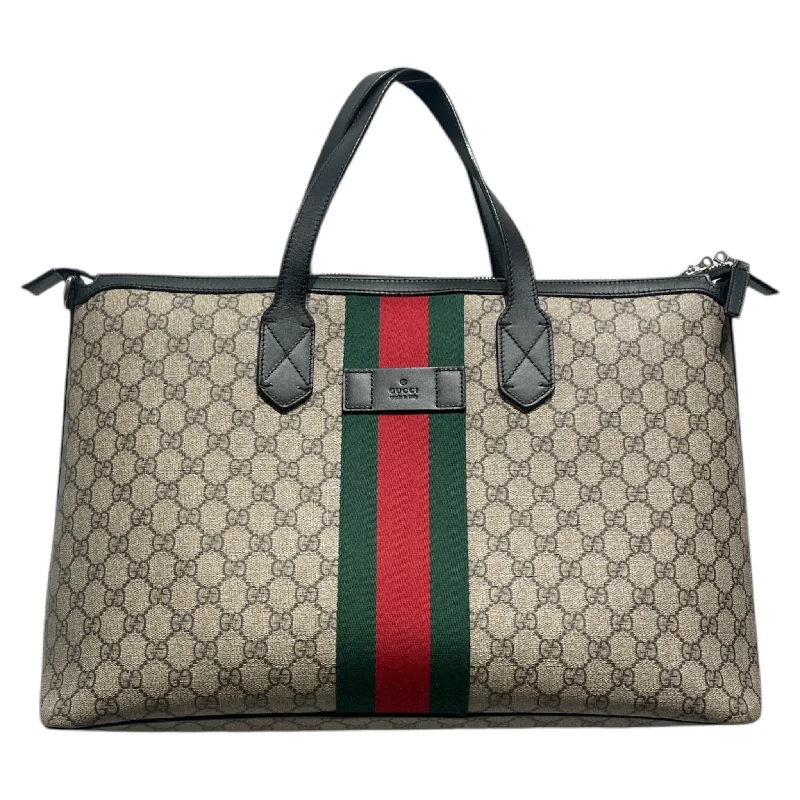 GUCCI/Hand Bag/OS/Monogram/Leather/CRM/supreme monogram web duffel Vintage Men's 1970S Disco
