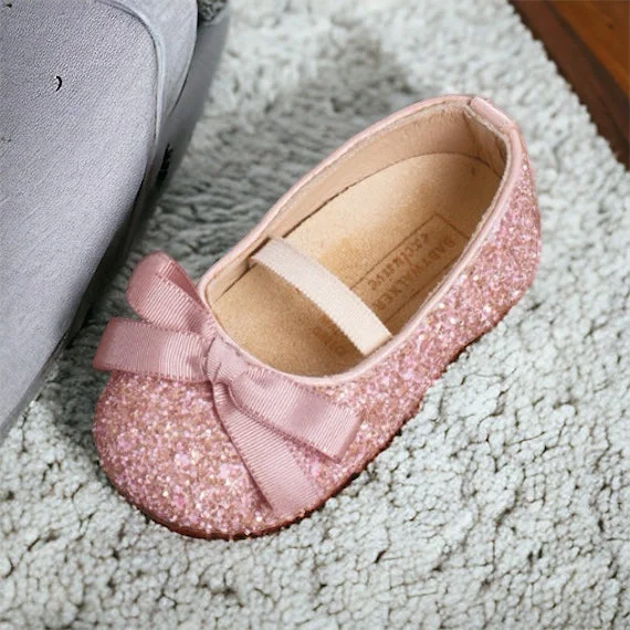 Pink Metallic Ballet Flat Polished Men's Satin