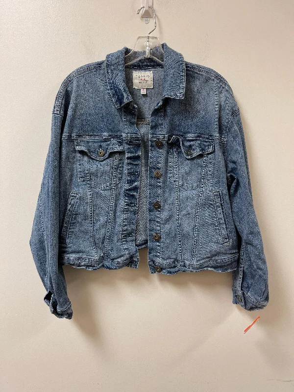 Jacket Denim By Torrid In Blue Denim, Size: Xl Bohemian Men's Free