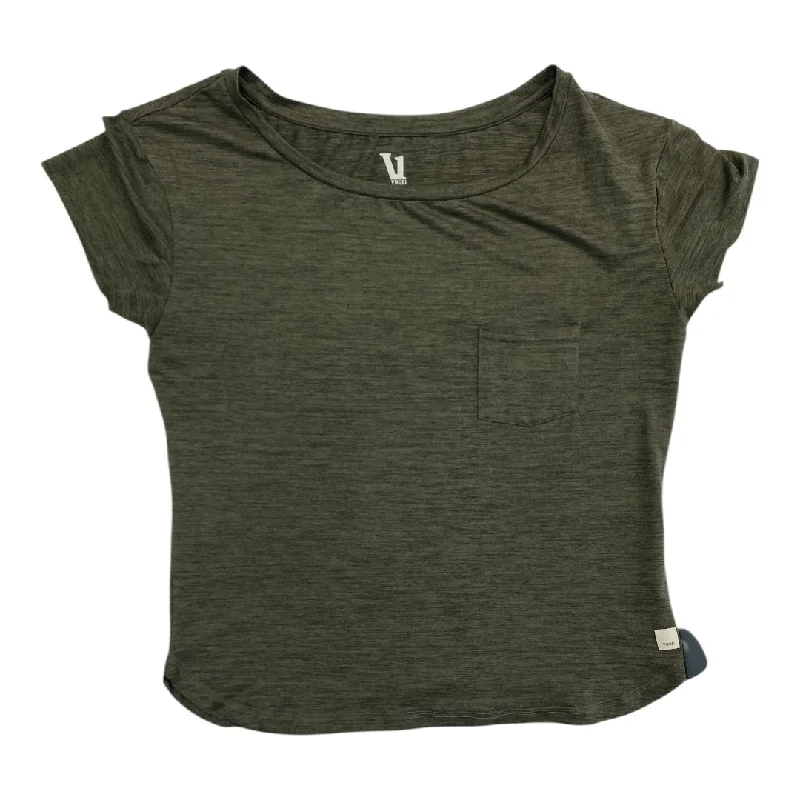 Athletic Top Ss By Vuori In Green, Size:S Trendy Men's Scandinavian