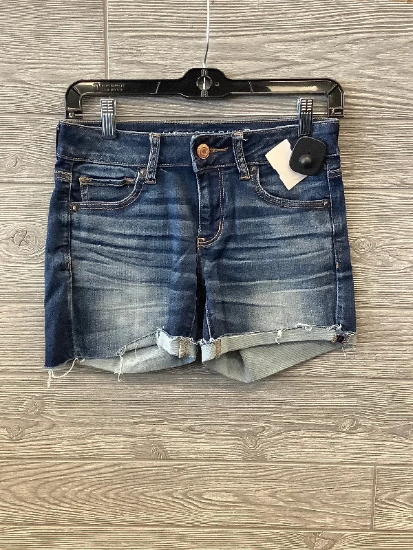 Shorts By American Eagle In Blue Denim, Size: 4 Adventure