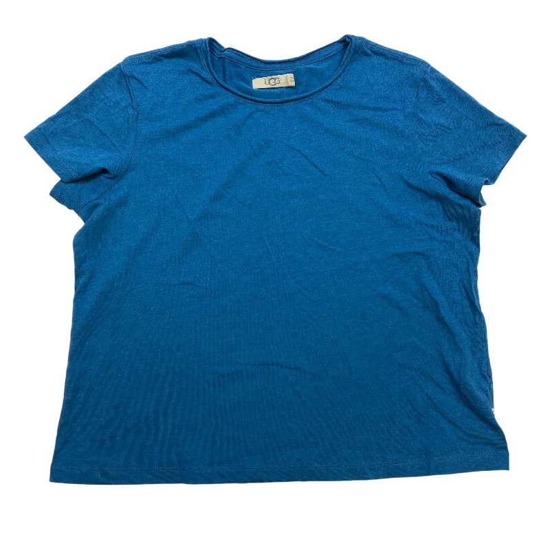 Top Short Sleeve Designer By Ugg In Blue, Size: S Stylish Men's Neon