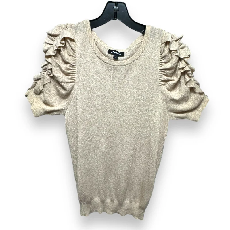 Sweater By Express In Gold, Size: M Unique Men's Upcycled
