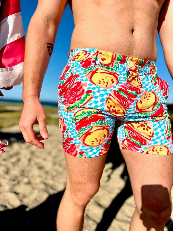 hamburgers short Sporty Men's Athleisure 