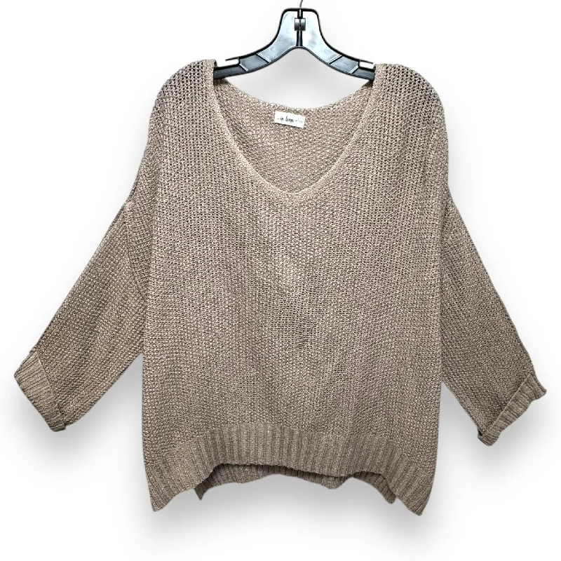 Sweater By in bloom In Taupe, Size: M Elegant Men's Cashmere