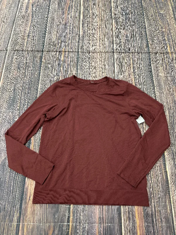 Athletic Top Long Sleeve Collar By Lululemon In Red, Size: M Sophisticated Men's French