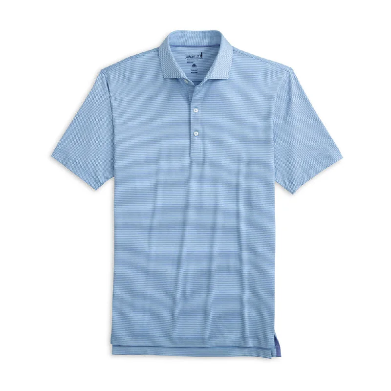 Johnnie-O Lyndon Prep-Formance Pinestripe Polo Shirt - Galaxy Sporty Men's Tennis