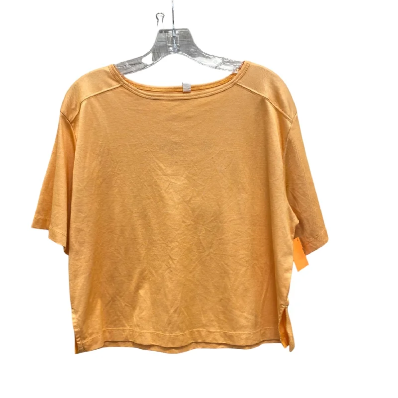 Athletic Top Ss By Zella In Orange, Size:M Streetwear Style