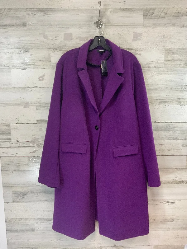 Coat Peacoat By Torrid In Purple, Size: 3x Traditional Men's Country