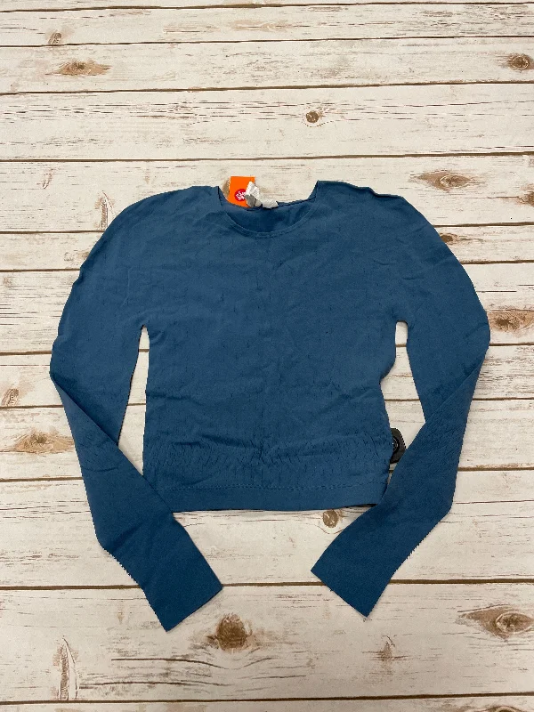 Athletic Top Long Sleeve Crewneck By Fabletics In Blue, Size: M Unique Men's Patch