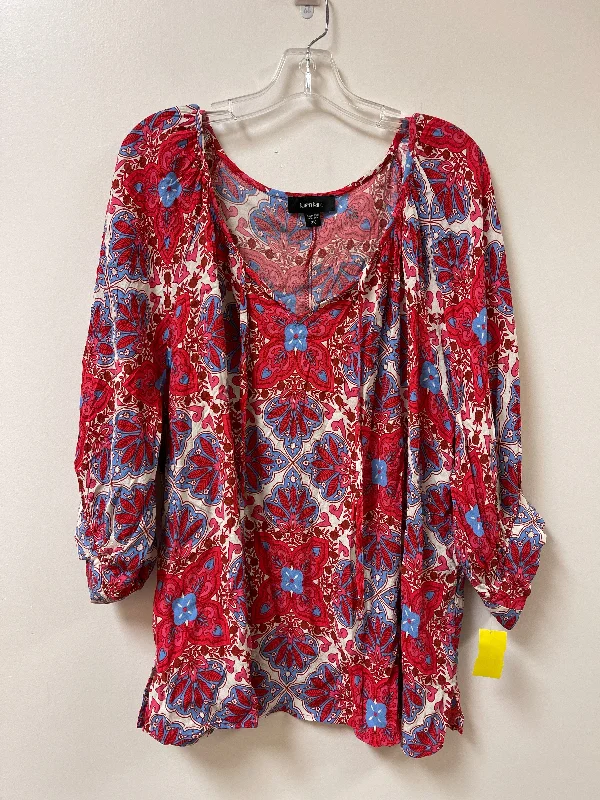 Top Short Sleeve By Karen Kane In Floral Print, Size: 3x Masculine Men's Thick