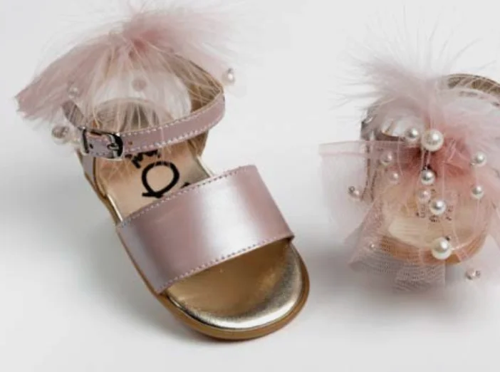 Leather Pink Infant Sandal Monochromatic All