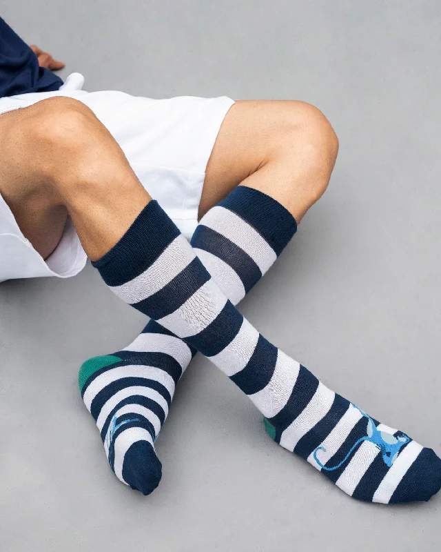 Yogi Socks - Navy Luxurious Men's High