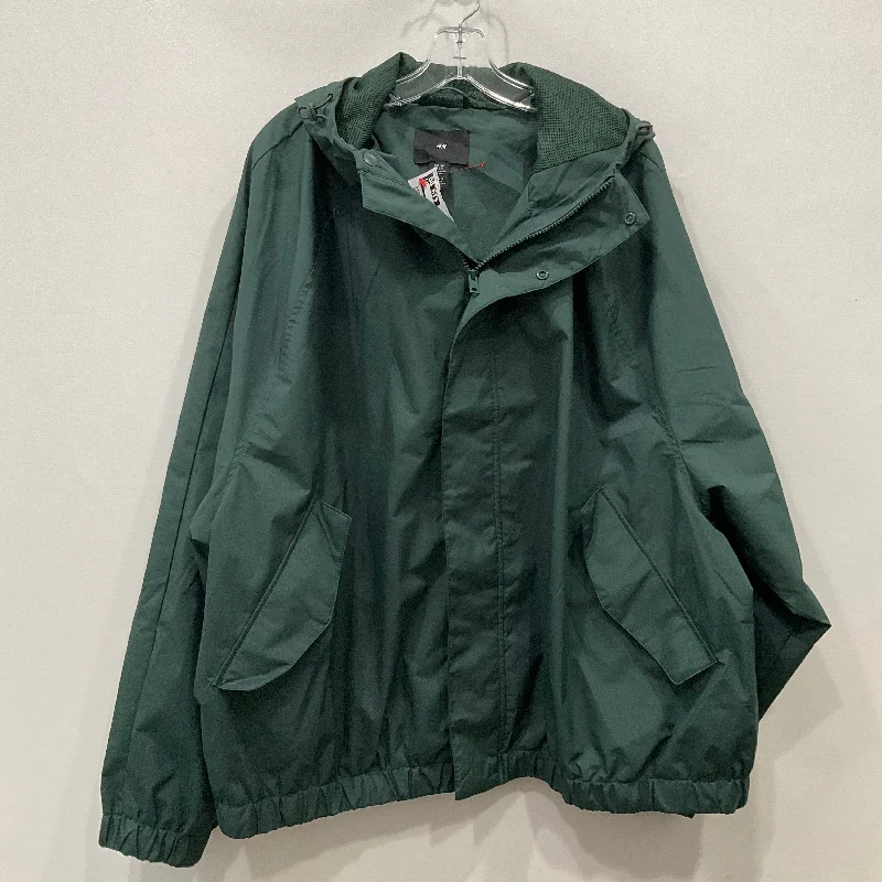 Coat Raincoat By H&m In Green, Size: 3x Modern Men's 
